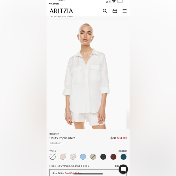 Aritzia Babaton Utility Poplin Shirt - Picture 10 of 15